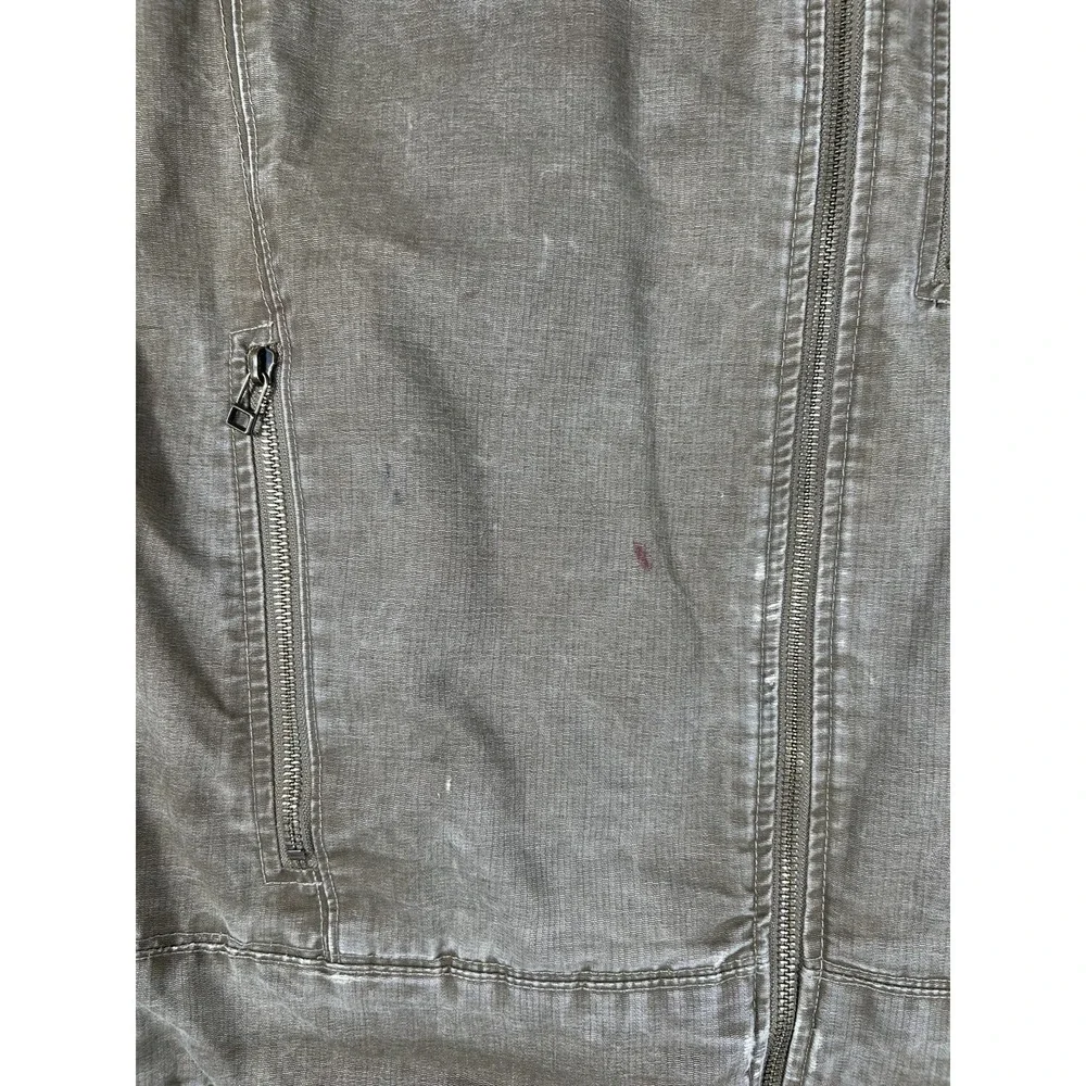 KÜHL Burr Jacket Mens Medium Khaki Tan Vintage Canvas Full Zip Workwear